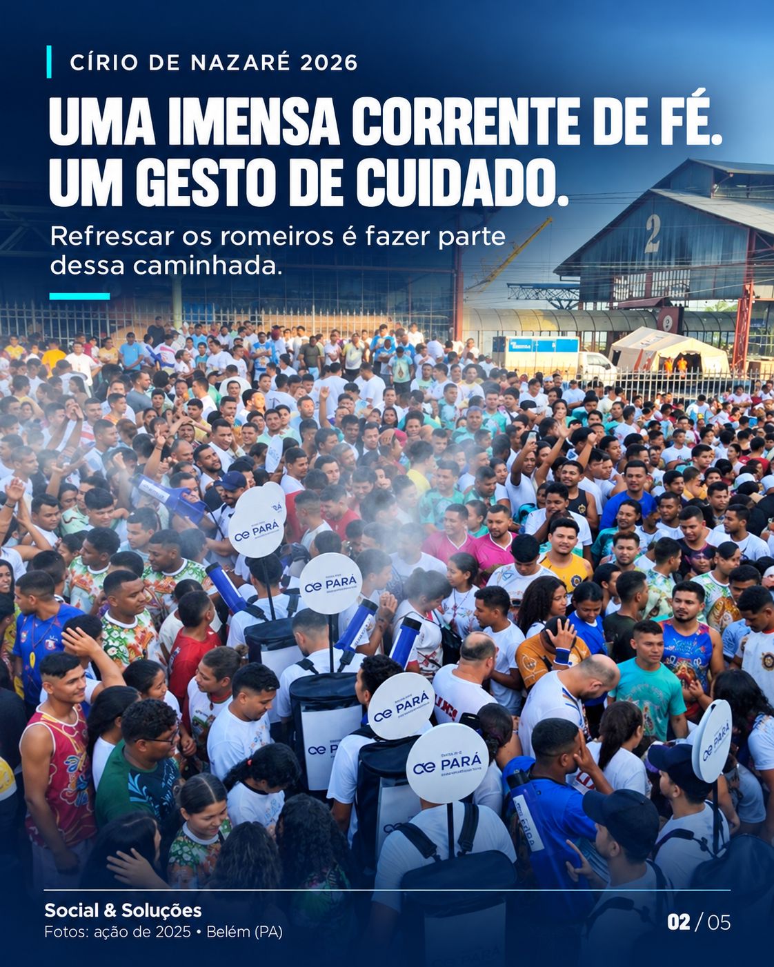 Vaporizador refrescante para eventos: Social & Soluções no Círio de Nazaré 2026
