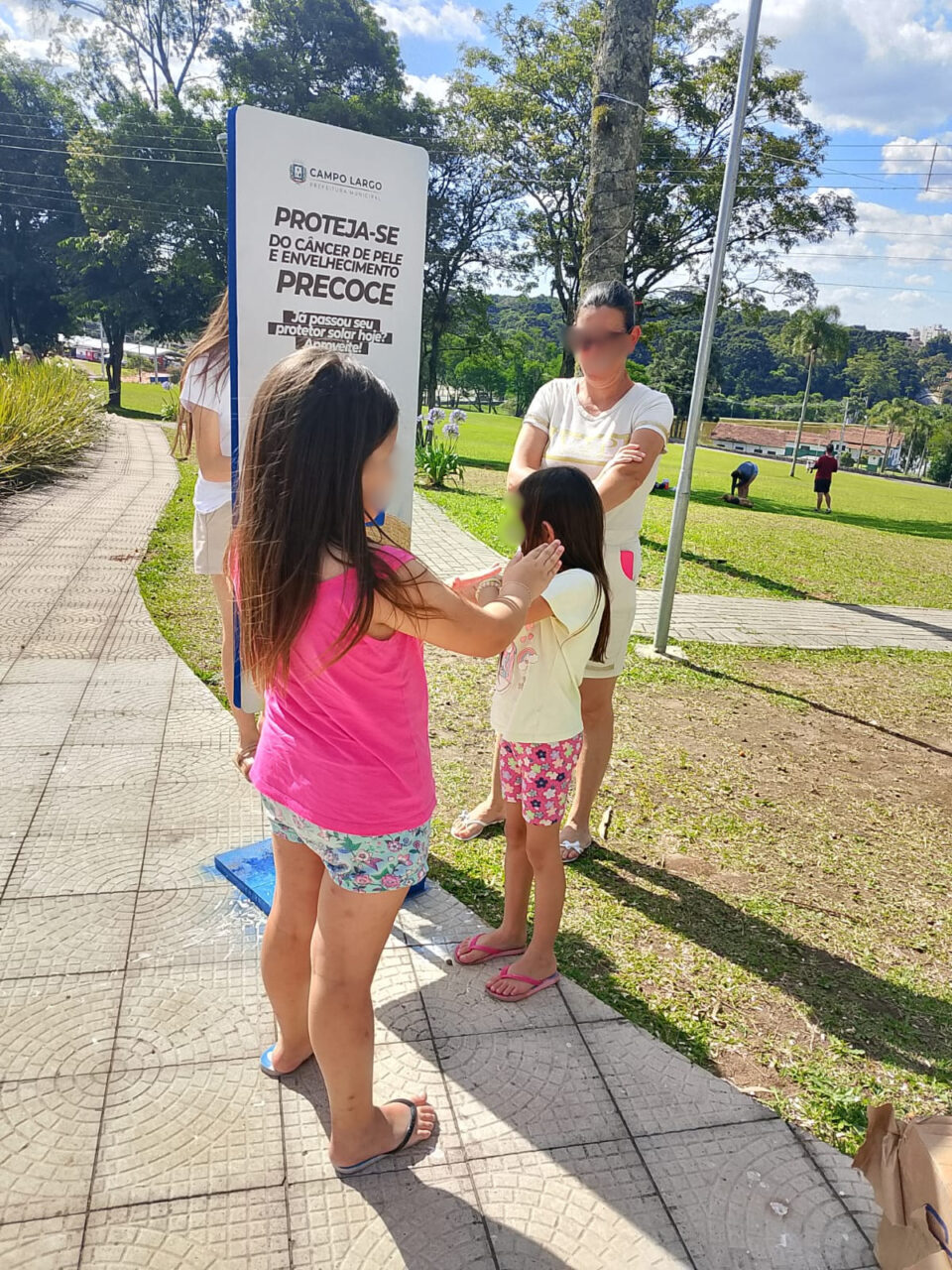 Campo Largo ganha tóten com protetor solar como medida contra calor extremo
